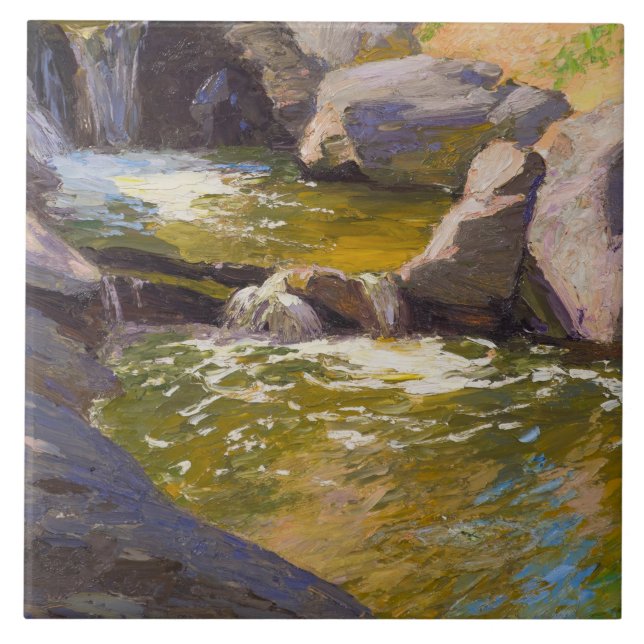 The Cascading Waterfall Ceramic Tile (Front)