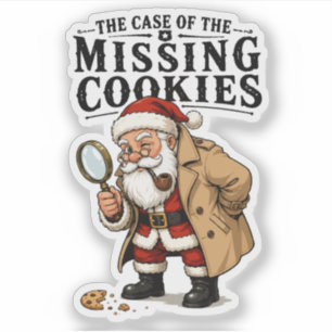 The Case of the Missing Cookies Santa Sticker