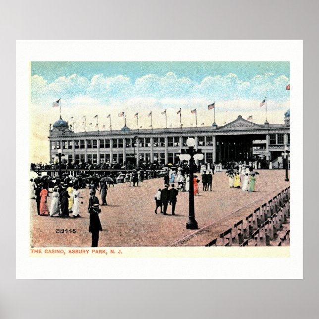 The Casino Boardwalk, Asbury Park, NJ, Poster (Front)