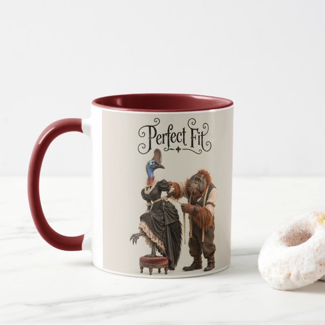 The Cassowary Fitting Mug (With Donut)