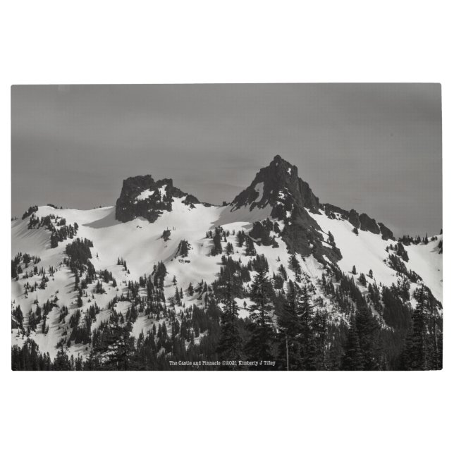 The Castle and Pinnacle Metal Print (Front)