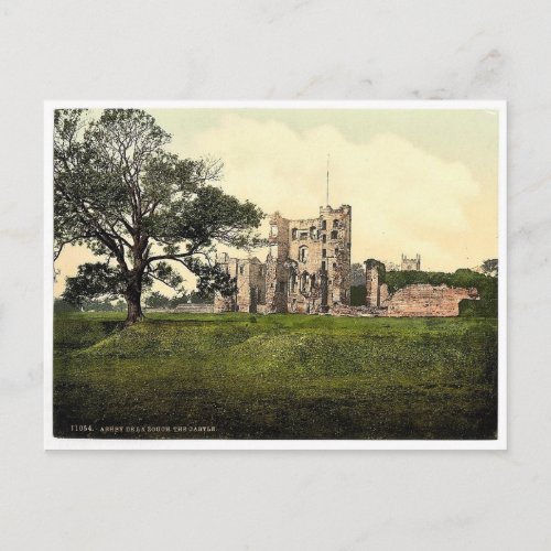 The Castle Ashby_de_la_Zouch England vintage Pho Postcard