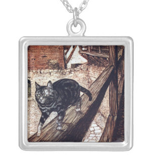 The Castle Cat by Rackham Silver Plated Necklace