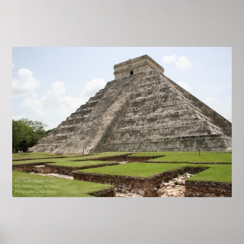 The Castle Chichen Ixta Mayan Ruins Mexico Poster