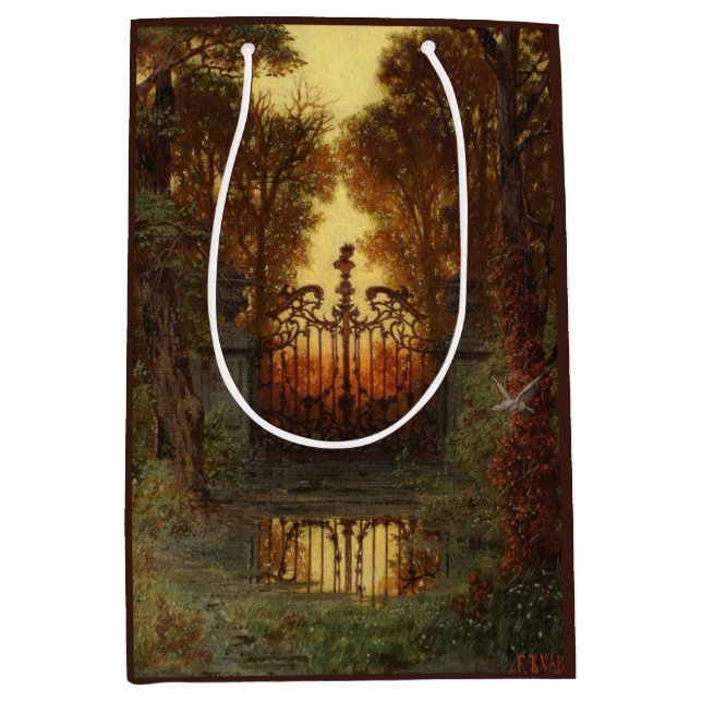 The Castle Gate (by Ferdinand Knab) Medium Gift Bag (Front)