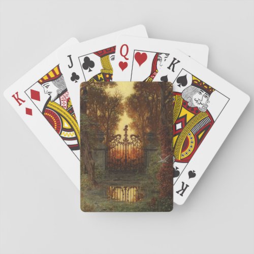 The Castle Gate by Ferdinand Knab Poker Cards