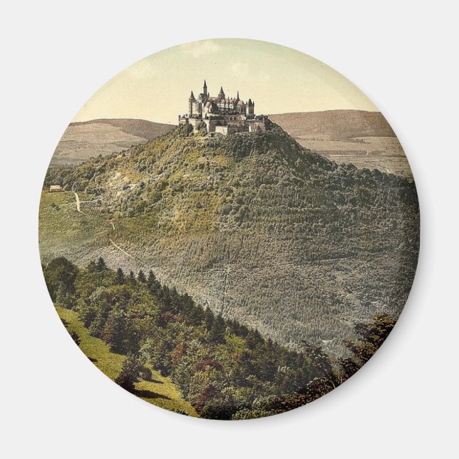 The castle, Hohenzollern, Germany rare Photochrom Magnet (Front)
