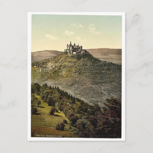 The castle Hohenzollern Germany rare Photochrom Postcard
