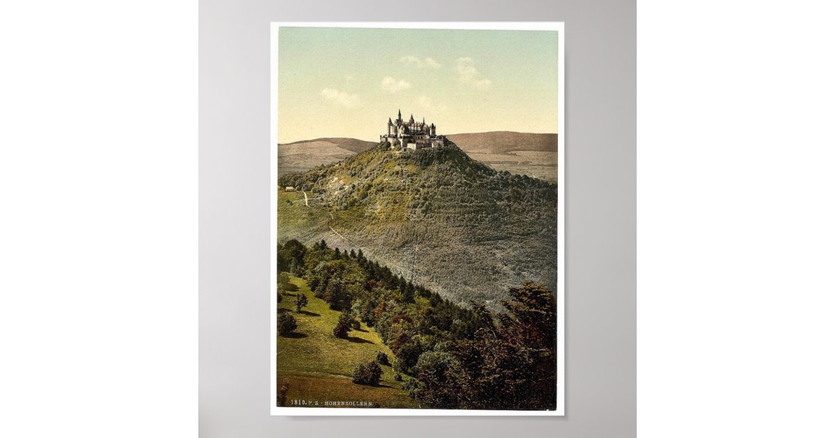 The castle, Hohenzollern, Germany rare Photochrom Poster | Zazzle