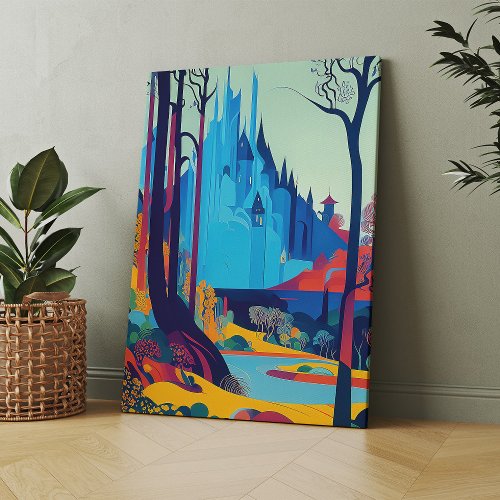 The Castle in the Forest Canvas Print