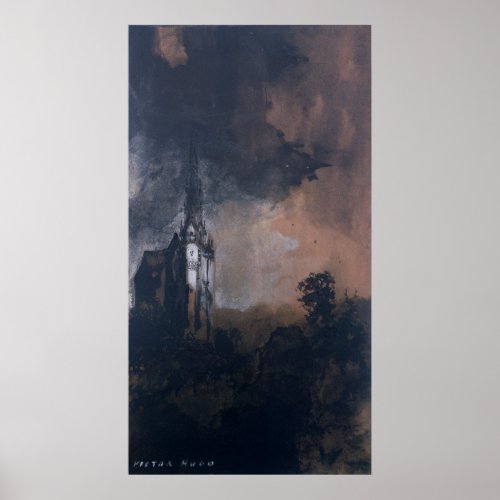 The Castle in the Moonlight Poster