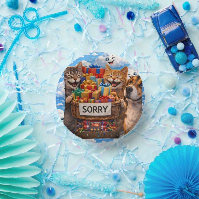 The cat and dog paper bowls description (Party)