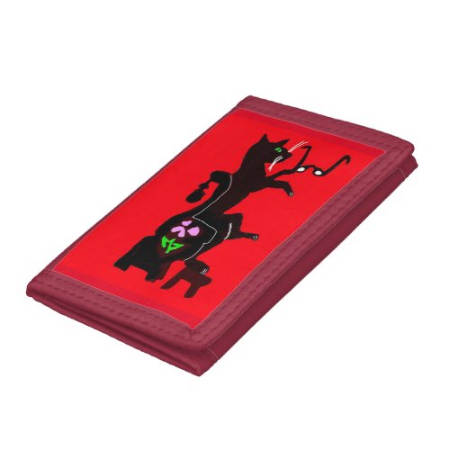 The Cat And His Glasses   Trifold Wallet