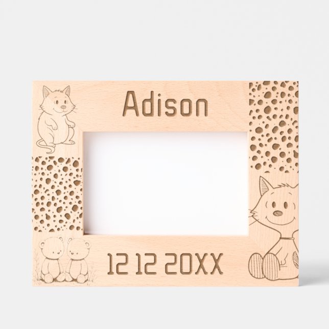 The cat and mouse in happy memories. engraved frames (Front)