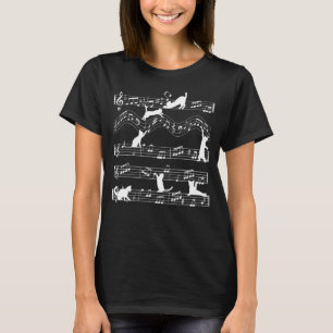 The Cat And Musical Note Instrumental Sounds Music T-Shirt