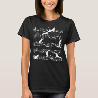 The Cat And Musical Note Instrumental Sounds Music T-Shirt