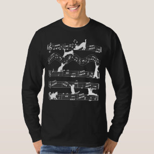 The Cat And Musical Note Instrumental Sounds Music T-Shirt