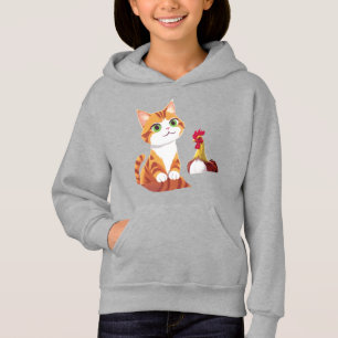 The cat and the chicken hoodie