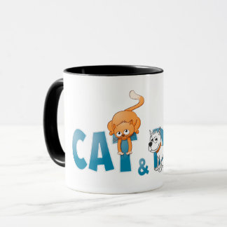 The cat and the dog. mug