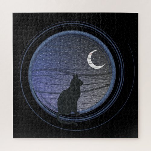 The cat and the moon jigsaw puzzle