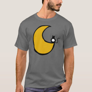 The cat and the moon - Cat - T-Shirt | TeePublic