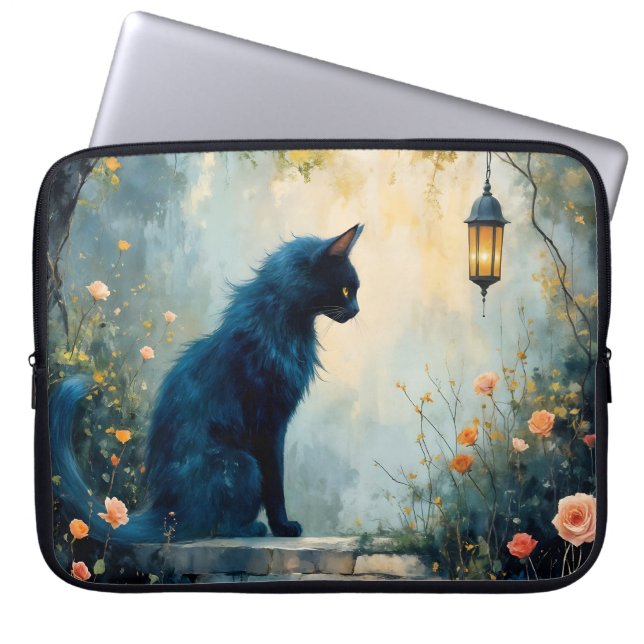 The Cat And The Roses Electronics Bag (Front)