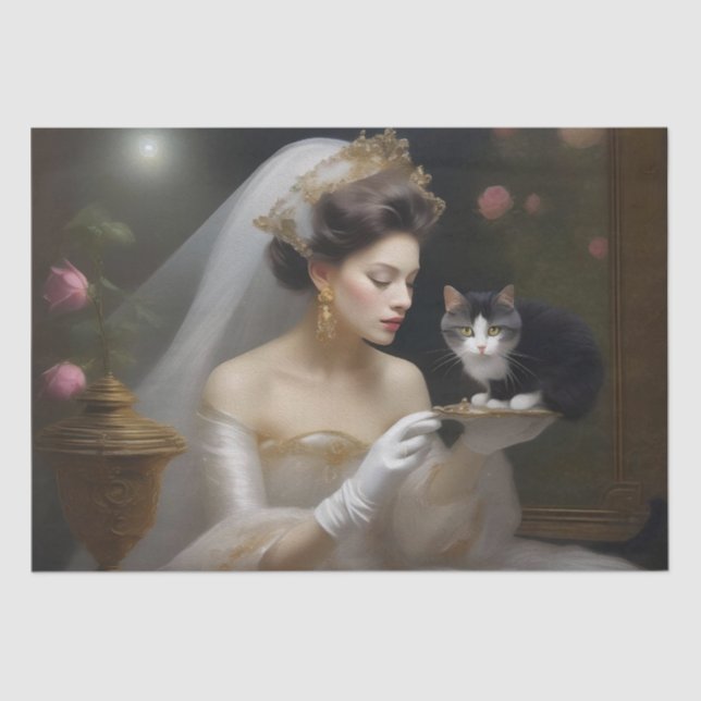 The Cat Bride Oil Paint, Tissue Paper (Front)