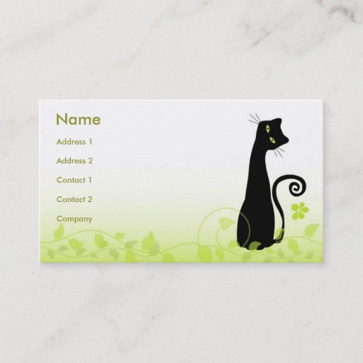 Customizable The Cat Business Card