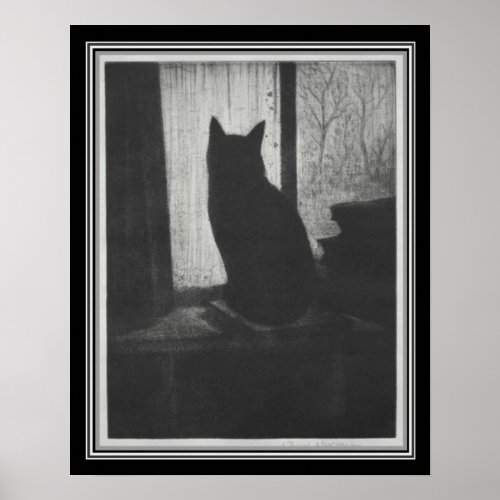 The Cat ca 1900 by CRW Nevinson Poster