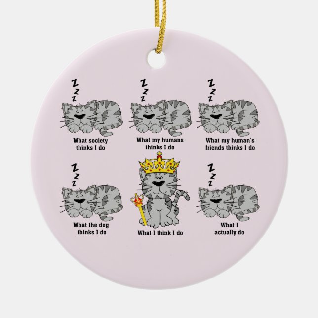 The Cat Ceramic Ornament (Front)