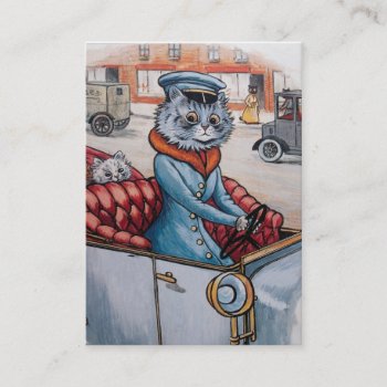 The Cat Chauffeur - Two Sided Business Card by HistoryinBW at Zazzle