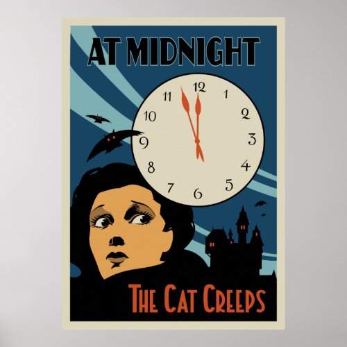 The Cat Creeps Vintage Movie poster