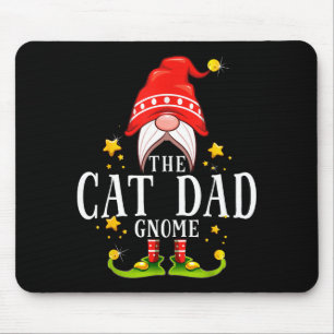 The Cat Dad Gnome Christmas Matching For Men Women Mouse Pad