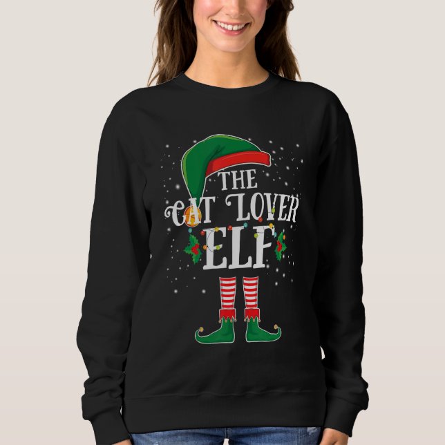 The Cat   Elf Family Group Matching Christmas Paja Sweatshirt (Front)