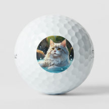The Cat Enjoying a Hot Spring : Golf Ball