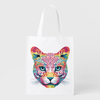 The Cat Face Grocery Bag