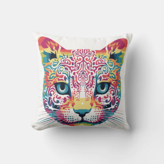 The Cat Face Throw Pillow