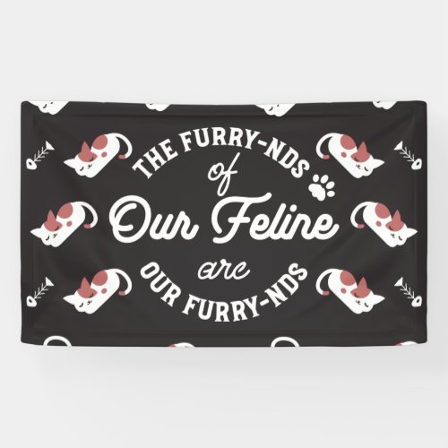 The Cat Friends Cute Pun Banner