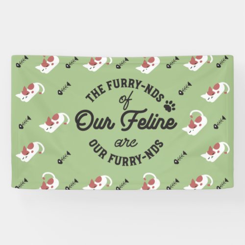 The Cat Friends Cute Pun Banner