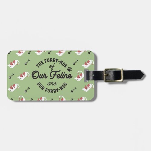 The Cat Friends Cute Pun Luggage Tag