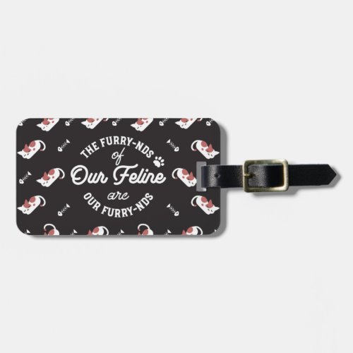 The Cat Friends Cute Pun Luggage Tag