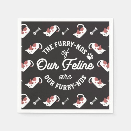 The Cat Friends Cute Pun Napkins