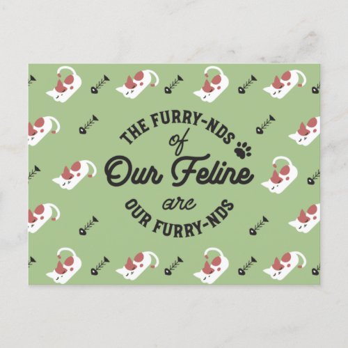 The Cat Friends Cute Pun Postcard