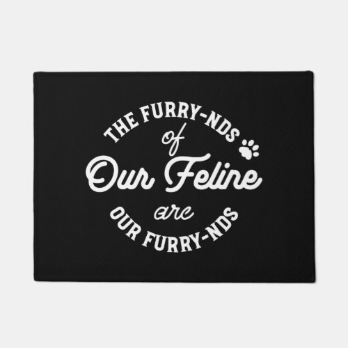  The Cat Friends Cute Pun Typography II Doormat