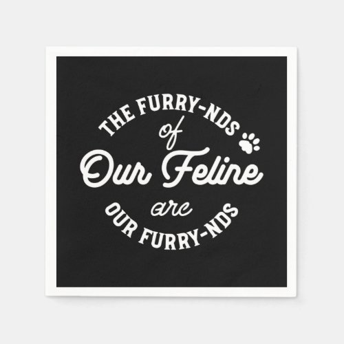  The Cat Friends Cute Pun Typography II Napkins