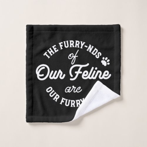  The Cat Friends Cute Pun Typography II Wash Cloth