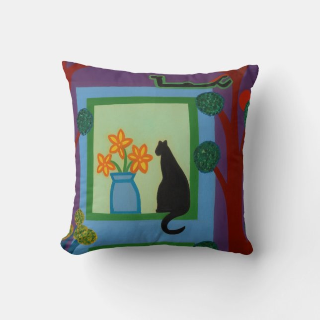 The Cat From Askew Crescent 2008 Throw Pillow (Front)