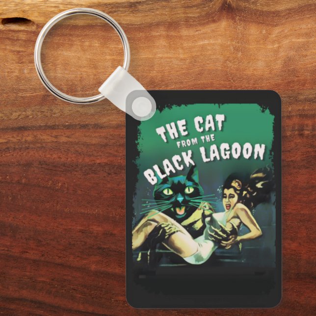 The Cat from the Black Lagoon Keychain (Front)