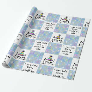 The Cat Hates Birthdays - Funny Cat Wrapping Paper