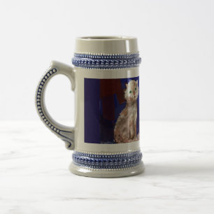 The Cat in the blue night Beer Stein